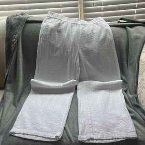 White, never worn, wide leg pants